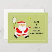 Tennis Christmas Feiertagspostkarte (Vorne/Hinten)