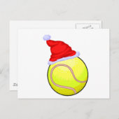 Tennis Christmas Feiertagspostkarte (Vorne/Hinten)