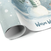 Tennis Christmas  Festive Snowman  Geschenkpapier (Rolleneckpunkt)