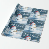 Tennis Christmas  Festive Snowman  Geschenkpapier (Ungerollt)