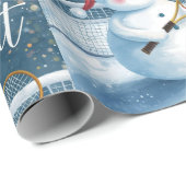 Tennis Christmas  Festive Snowman  Geschenkpapier (Rolleneckpunkt)