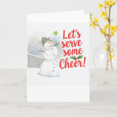 Tennis Christmas  Festive Snowman  Karte (Gelbe Blume)