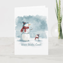 Tennis Christmas Festive Snowman Karte