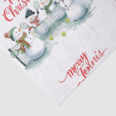 Tennis Christmas  Festive Snowman  Seidenpapier (Detail)