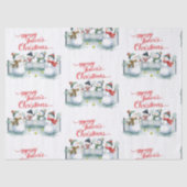 Tennis Christmas  Festive Snowman  Seidenpapier (Vorderseite)