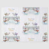 Tennis Christmas  Festive Snowman  Seidenpapier (Vorderseite)