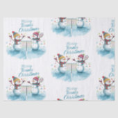 Tennis Christmas  Festive Snowman  Seidenpapier (Vorderseite)