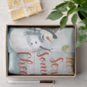 Tennis Christmas  Festive Snowman  Seidenpapier (Geschenk)