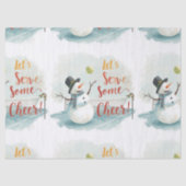 Tennis Christmas  Festive Snowman  Seidenpapier (Vorderseite)