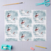 Tennis Christmas  Festive Snowman  Seidenpapier (Basteln)