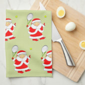 Tennis Christmas Geschirrtuch (Viertel Falte)