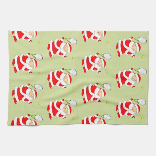 Tennis Christmas Geschirrtuch (Horizontal)
