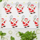 Tennis Christmas Geschirrtuch (Gefaltet)