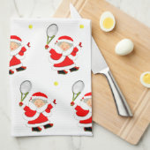 Tennis Christmas Geschirrtuch (Viertel Falte)