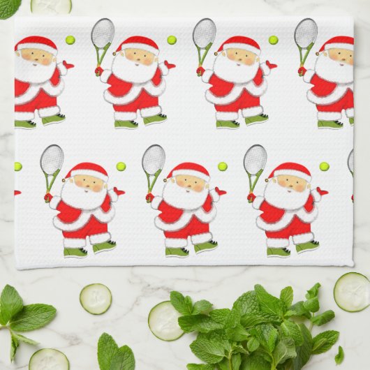 Tennis Christmas Handtuch (Gefaltet)