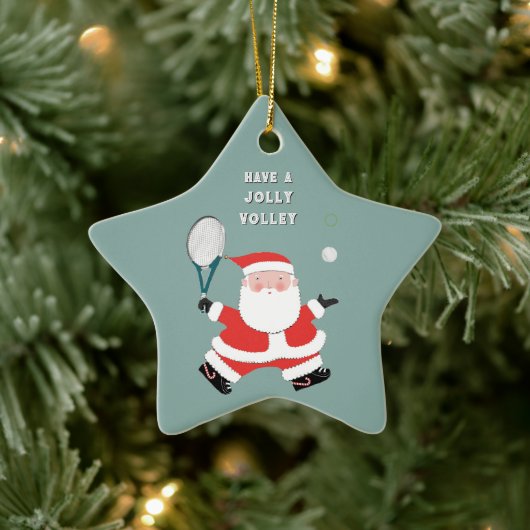 Tennis Christmas Holiday Gift Keramik Ornament (Baum)