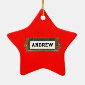 Tennis Christmas Holiday Gift Keramik Ornament (Hinten)