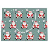 Tennis Christmas Holiday Große Geschenktüte (Vorderseite)