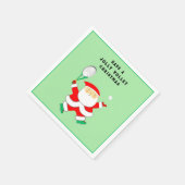 Tennis Christmas Holiday Party Serviette (Ecke)