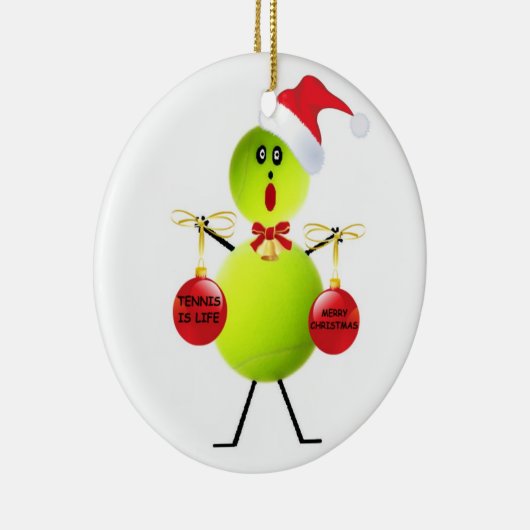 Tennis Christmas Keramik Ornament (Rechts)