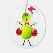 Tennis Christmas Keramik Ornament (Links)