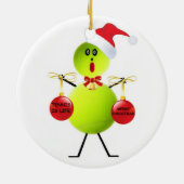 Tennis Christmas Keramik Ornament (Hinten)