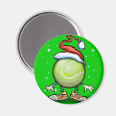 Tennis Christmas Magnet (Vorderseite/Rückseite)
