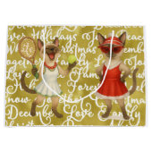 Tennis Christmas Mug Cat Lovers  Große Geschenktüte (Vorderseite)