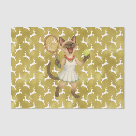 Tennis Christmas Mug Cat Lovers Seidenpapier (Vorderseite)