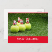 Tennis Christmas Postcard Postkarte (Vorne/Hinten)
