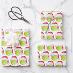 Tennis Christmas Santa Ball Geschenkpapier Set<br><div class="desc">Reißen Sie Ihre Geschenke mit diesen coolen Blättern,  die mit dem Santa-Ball-Muster versehen sind.</div>