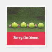 Tennis Christmas Serviette (Vorderseite)