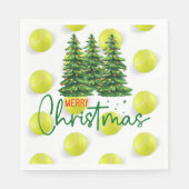 Tennis Christmas Serviette (Vorderseite)