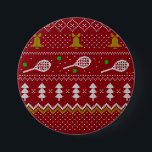 Tennis Christmas Sweater Gezwirntes Muster Red Xma Button<br><div class="desc">Warme und gemütliche Wintertage und Nächte Illustration Design,  mit klassisch gewirktem,  lustig hässlichem Weihnachtspulli mit Tennisschlägern und grünen Tennisbällen,  Steinglocken,  Tannenbäumen und Schneeflocken. Minimalistisches Xmas Sweater Muster festliche Design in hellblau und weiß für Tennisspieler. Tennis Weihnachtsmusterpulli Tennis Xmas Design. Skandi Tennis Weihnachtsgeschenke Weihnachten. Nordisches Tennis-Weihnachtsmuster. Tennis Weihnachtsgeschenke</div>
