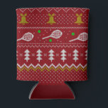 Tennis Christmas Sweater Gezwirntes Muster Red Xma Dosenkühler<br><div class="desc">Warme und gemütliche Wintertage und Nächte Illustration Design,  mit klassisch gewirktem,  lustig hässlichem Weihnachtspulli mit Tennisschlägern und grünen Tennisbällen,  Steinglocken,  Tannenbäumen und Schneeflocken. Minimalistisches Xmas Sweater Muster festliche Design in hellblau und weiß für Tennisspieler. Tennis Weihnachtsmusterpulli Tennis Xmas Design. Skandi Tennis Weihnachtsgeschenke Weihnachten. Nordisches Tennis-Weihnachtsmuster. Tennis Weihnachtsgeschenke</div>