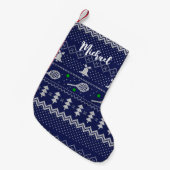 Tennis Christmas Sweater Gezwirntes Muster Red Xma Kleiner Weihnachtsstrumpf (Vorderansicht (hängend))