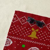 Tennis Christmas Sweater Gezwirntes Muster Red Xma Strandtuch (Beispiel)