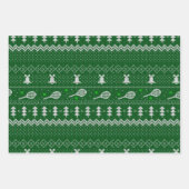 Tennis Christmas Sweater Gezwirntes Muster Xmas Geschenkpapier Set (Vorderseite 2)