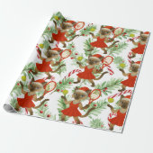 Tennis Christmas themed fir Siamese cat Lovers Geschenkpapier (Ungerollt)