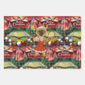 Tennis Christmas themed for Cat Lovers Geschenkpapier Set (Vorderseite 2)