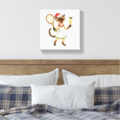 Tennis Christmas themed for Cat Lovers  Leinwanddruck (Insitu (Schlafzimmer))