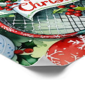 Tennis Christmas Themed for Player  Poster (Ecke)