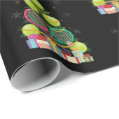 Tennis Christmas Tree Tennis Player Tennis Coach Geschenkpapier (Rolleneckpunkt)