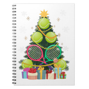 Tennis Christmas Tree Tennis Player Tennis Coach Notizblock