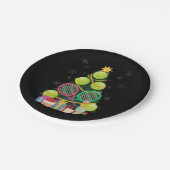 Tennis Christmas Tree Tennis Player Tennis Coach Pappteller (Schrägansicht)