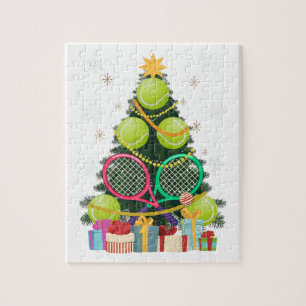 Tennis Christmas Tree Tennis Player Tennis Coach Puzzle