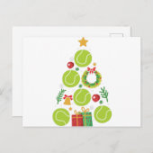Tennis Christmas Tree | Weihnachtssportgeschenk Postkarte (Vorne/Hinten)