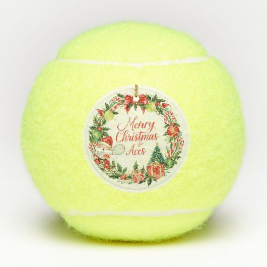Tennis Christmas with tennis ball  (Vorderseite)