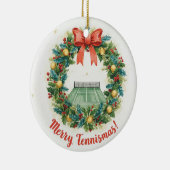 Tennis Christmas with tennis ball Keramik Ornament (Rechts)