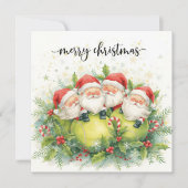 Tennis Christmas with tennis themed Feiertagskarte (Vorderseite)